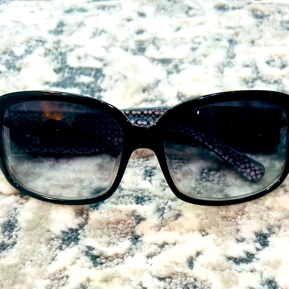 COACH (S473A) BLAIR BLACK RHINESTONE LOGO SUNGLASSES - Picture 11 of 15